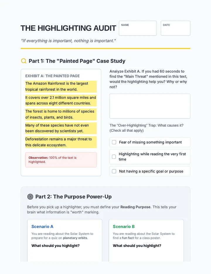 The Highlighting Audit