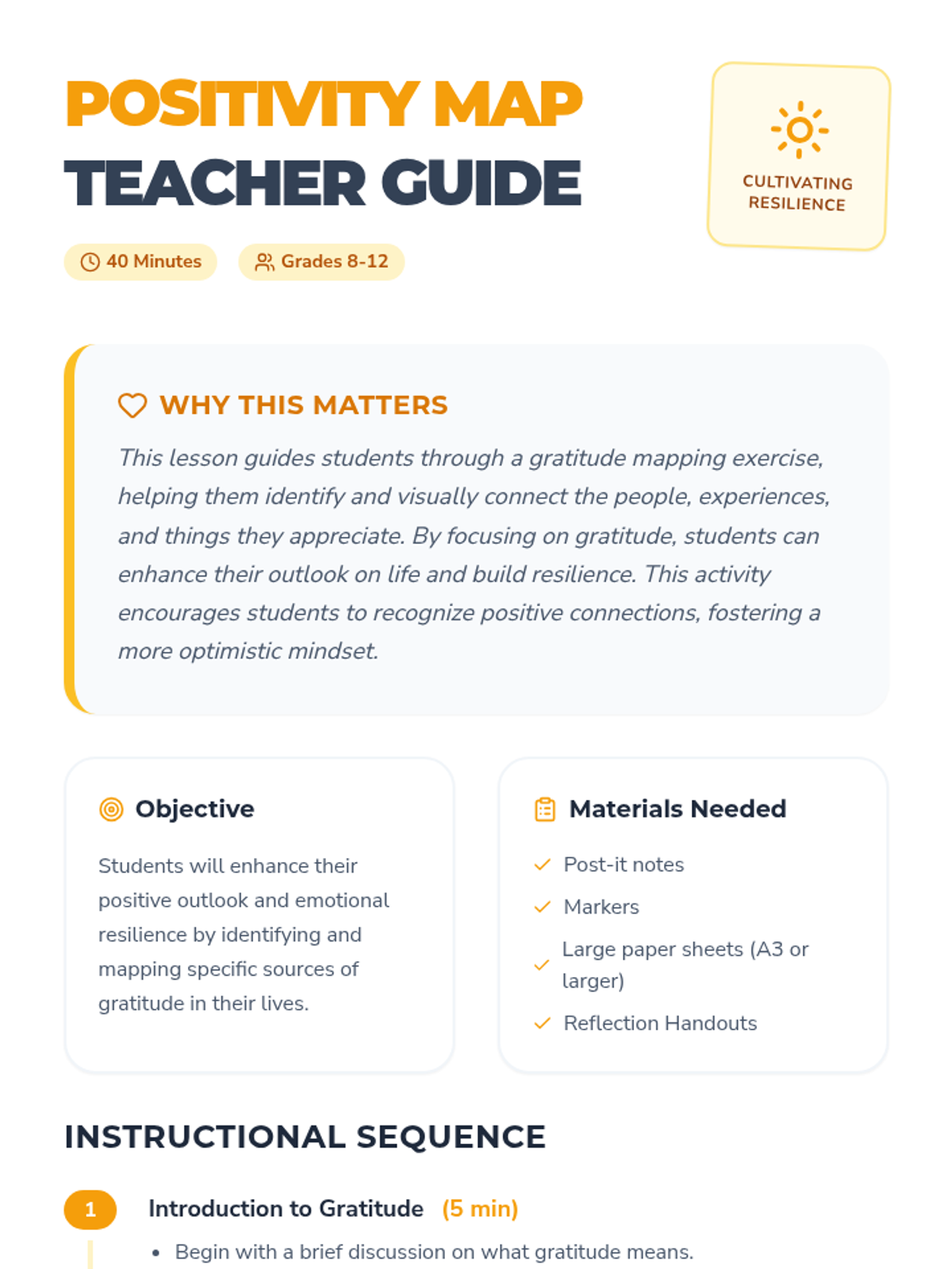 Gratitude Mapping Cultivating Positivity • Lesson • Lenny Learning