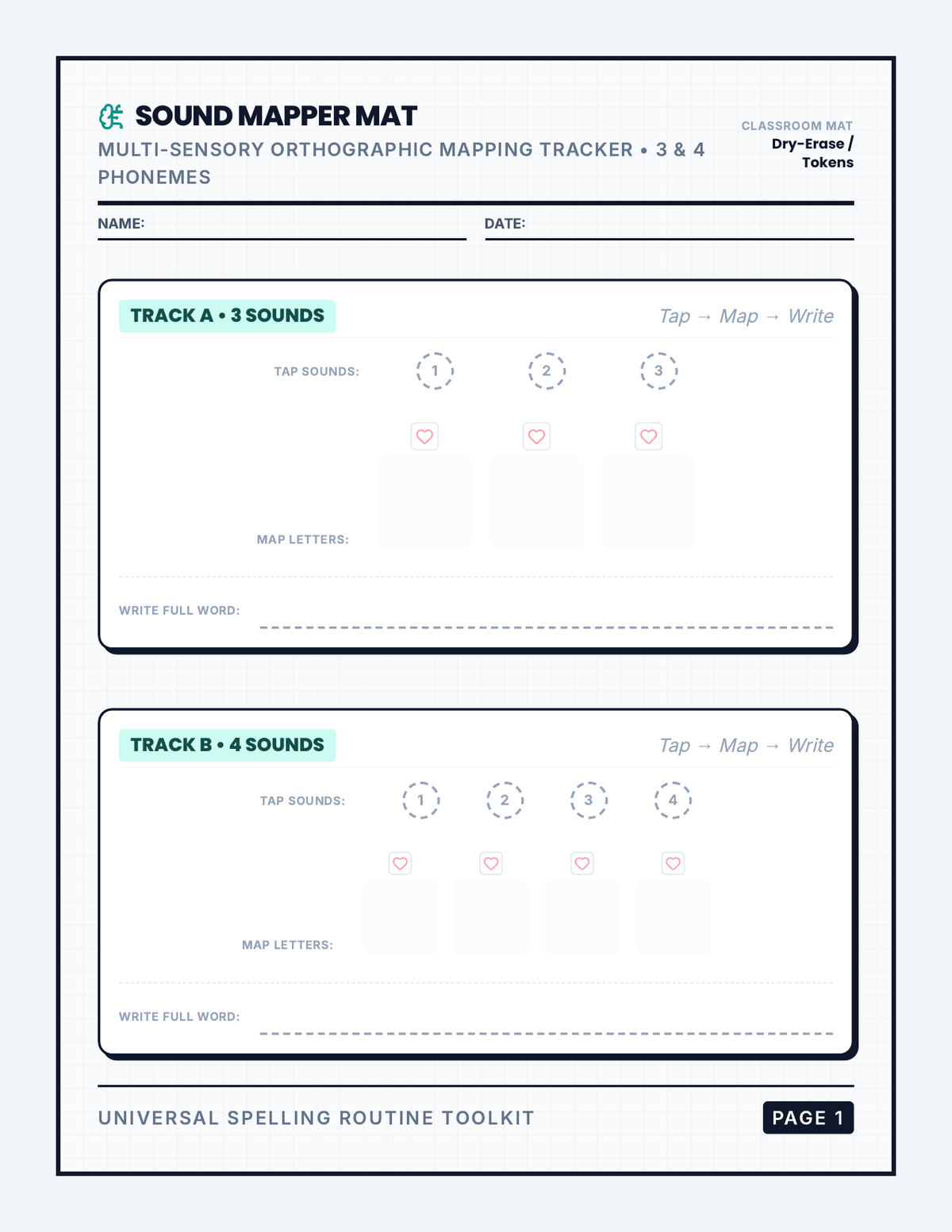 Sound Box Mapping Mats page 1