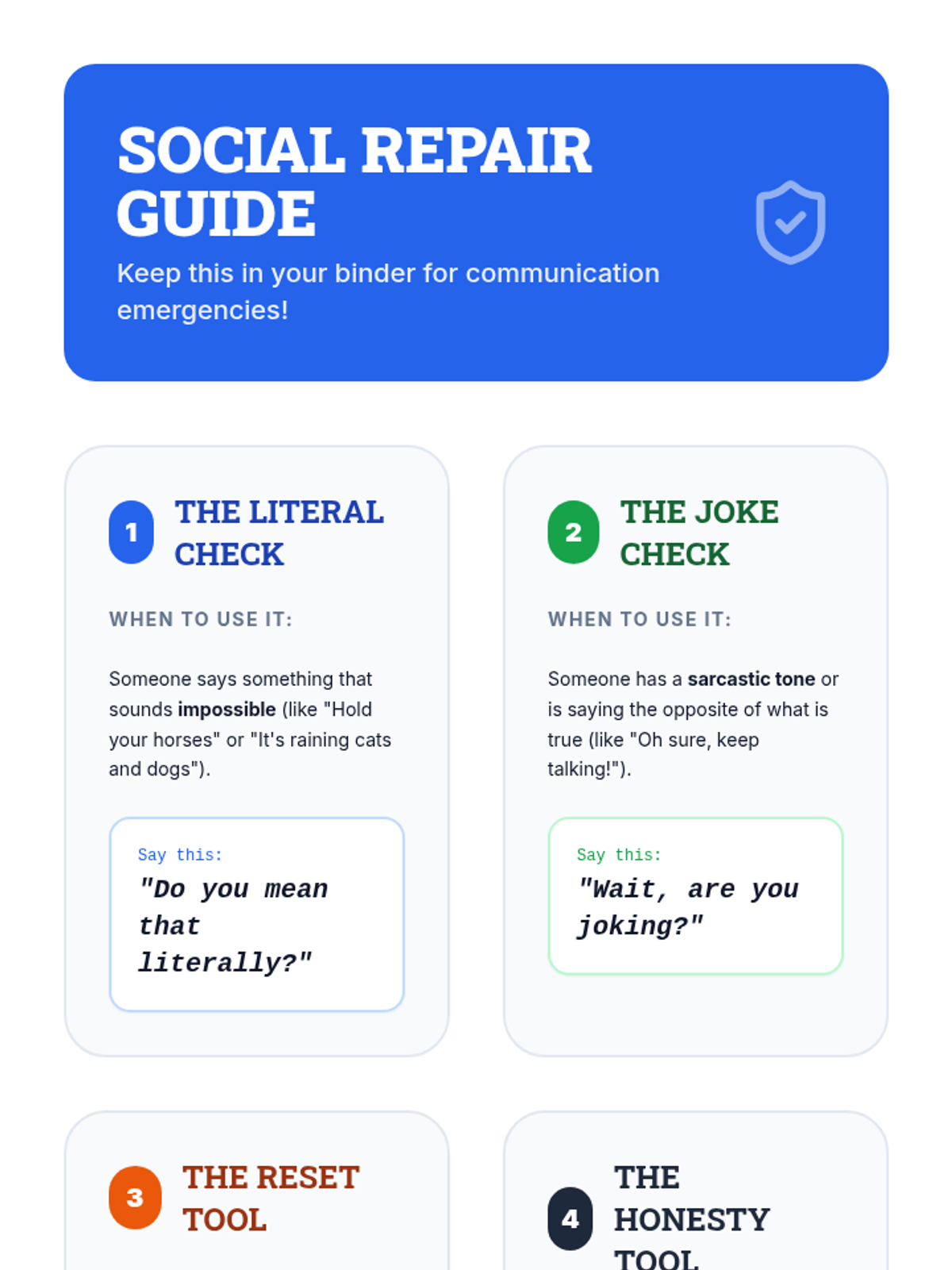 Repair Strategy Cheat Sheet • Material • Lenny Learning