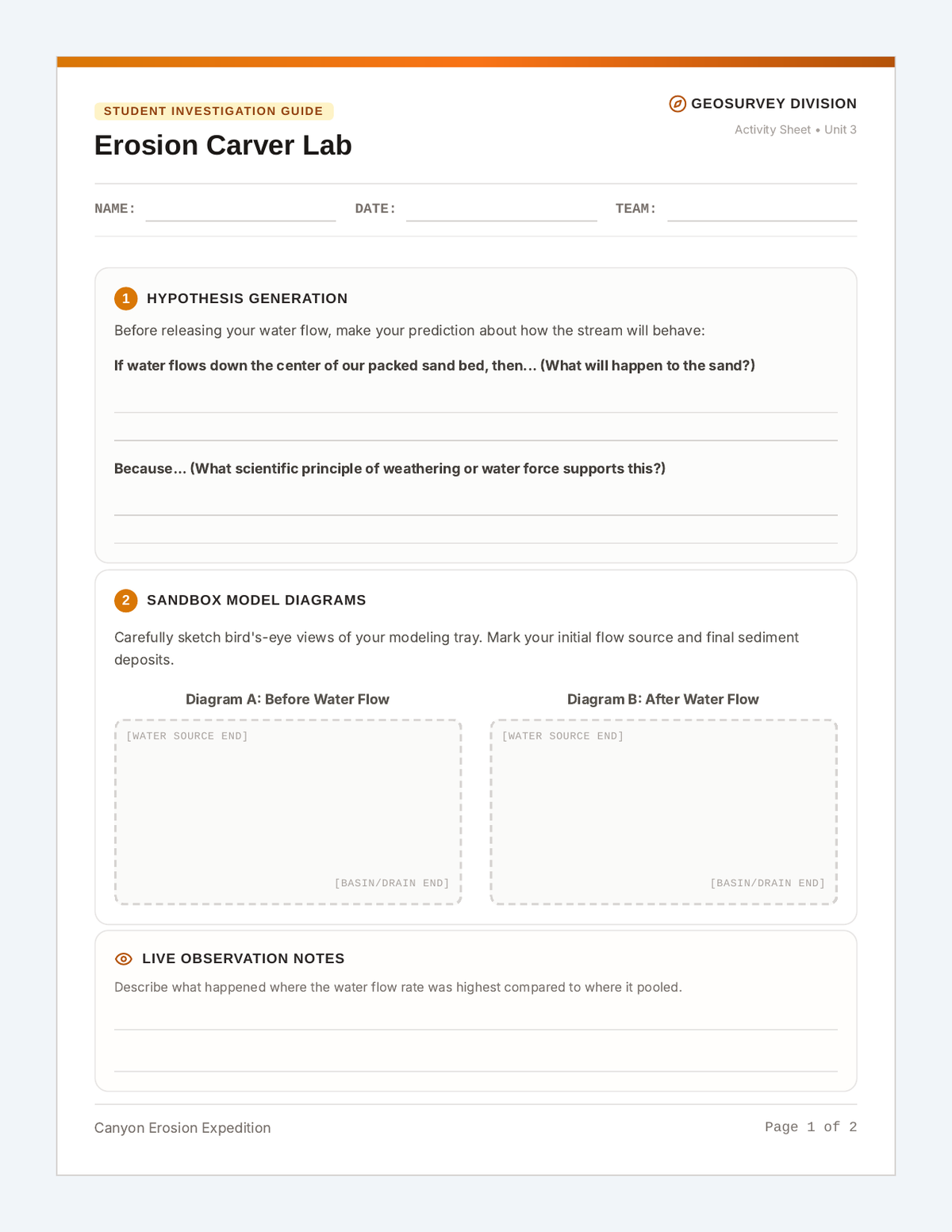 Erosion Carver Lab page 1
