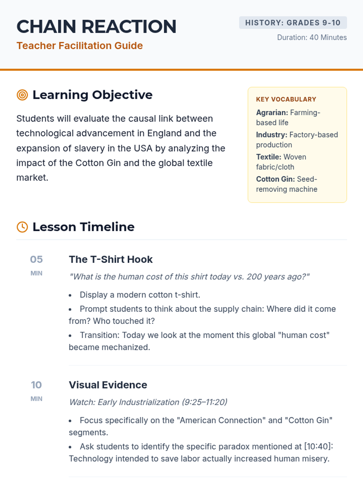 Cotton Connection • Lesson • Lenny Learning