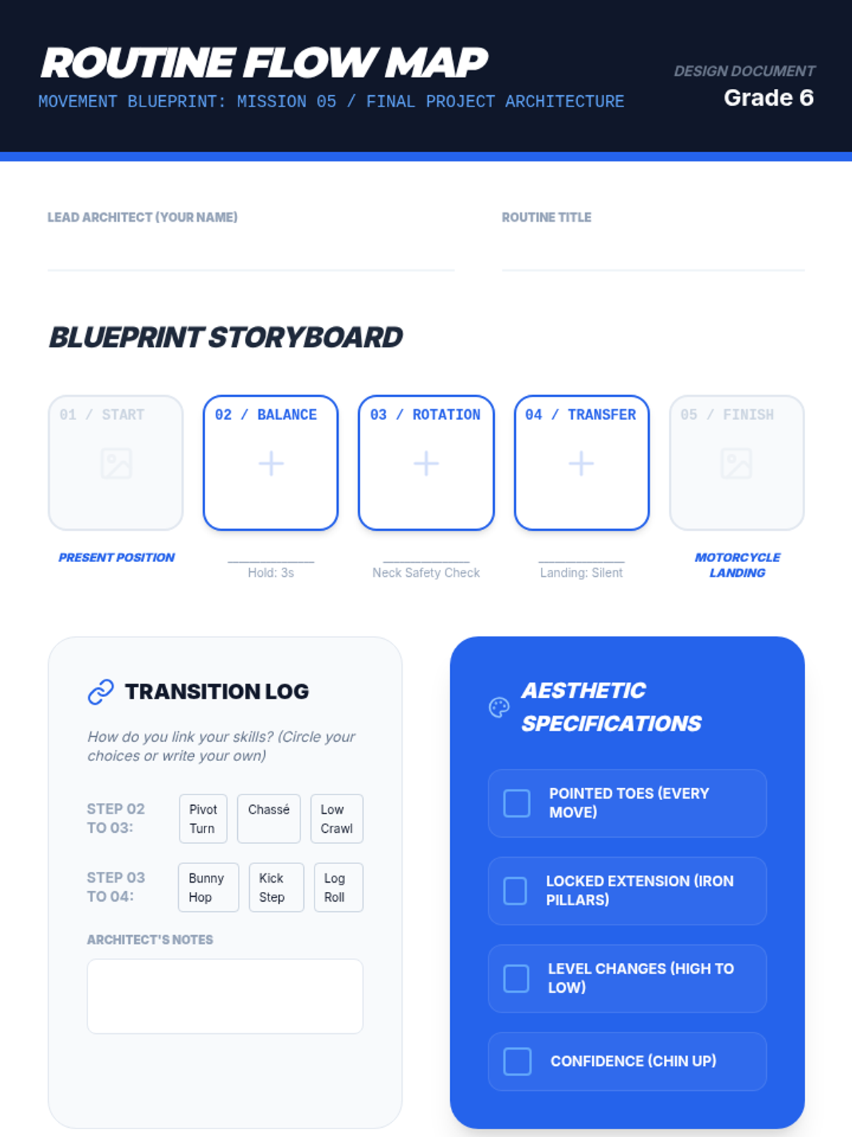 Visual Routine Flow Strip Editable Routine Flow Map Worksheet • Material • Lenny Learning