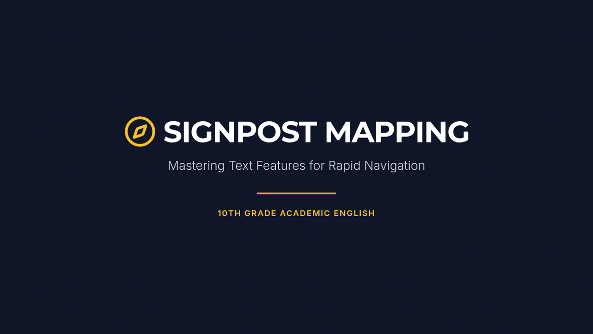 Signpost Mapping Slides