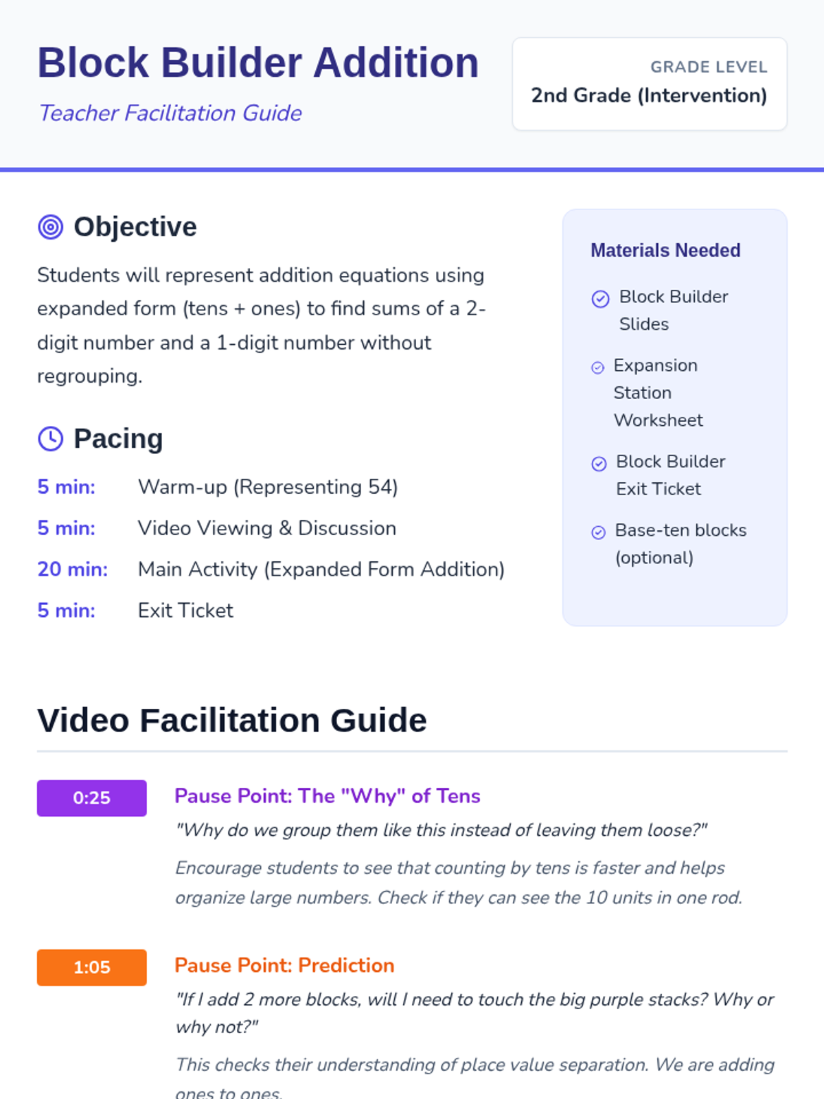 Block Builder Addition • Lesson • Lenny Learning