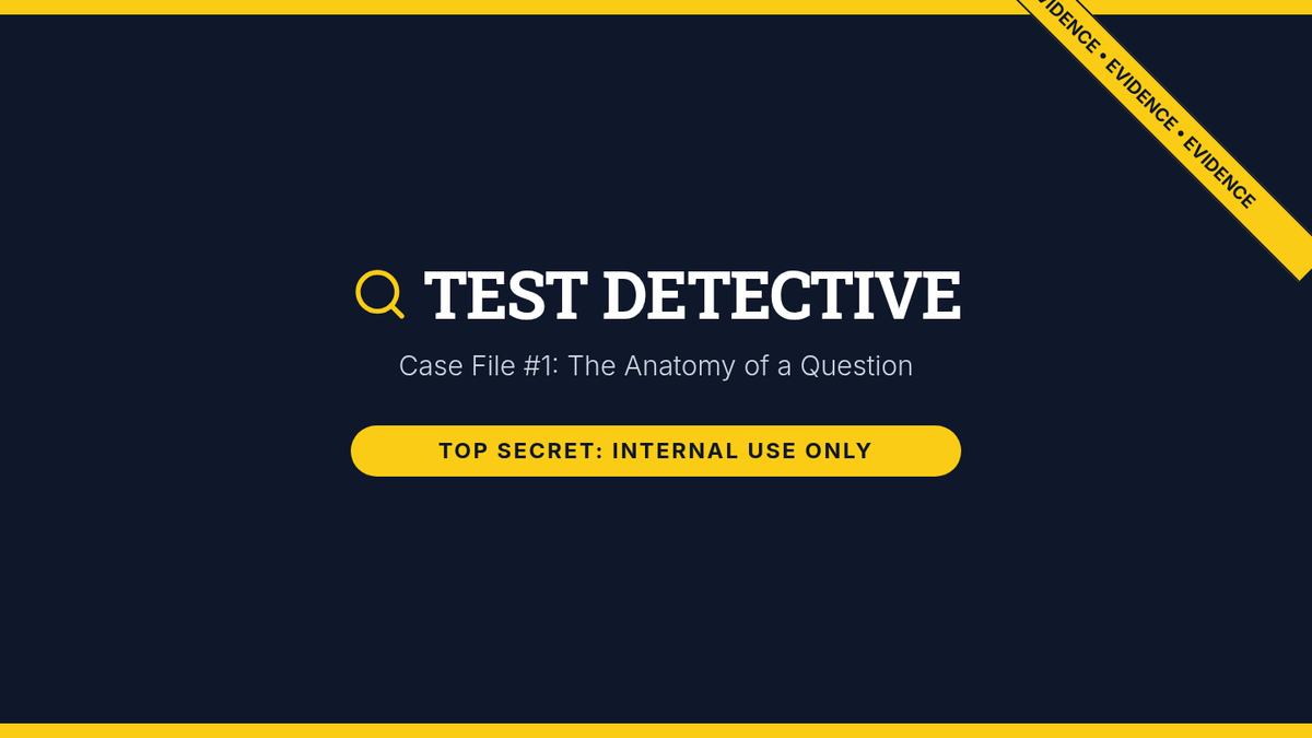 Anatomy of a Question Slides