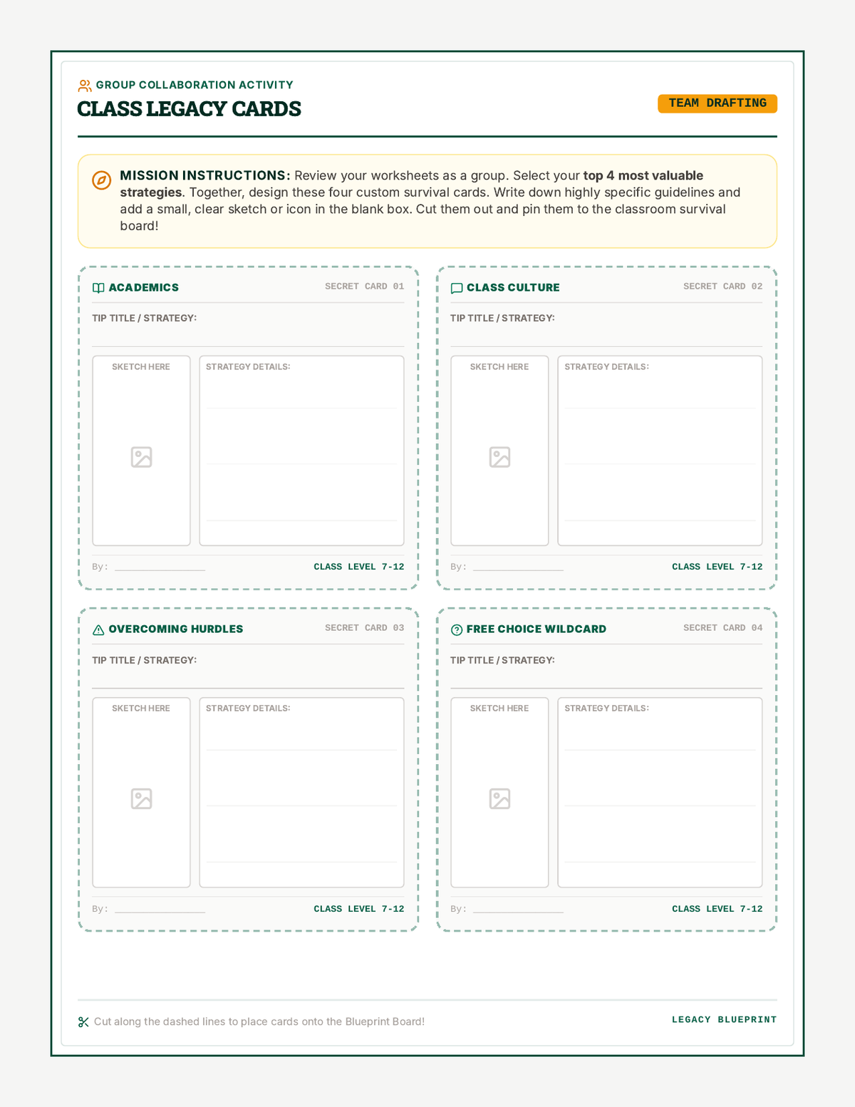 Legacy Cards Activity page 1