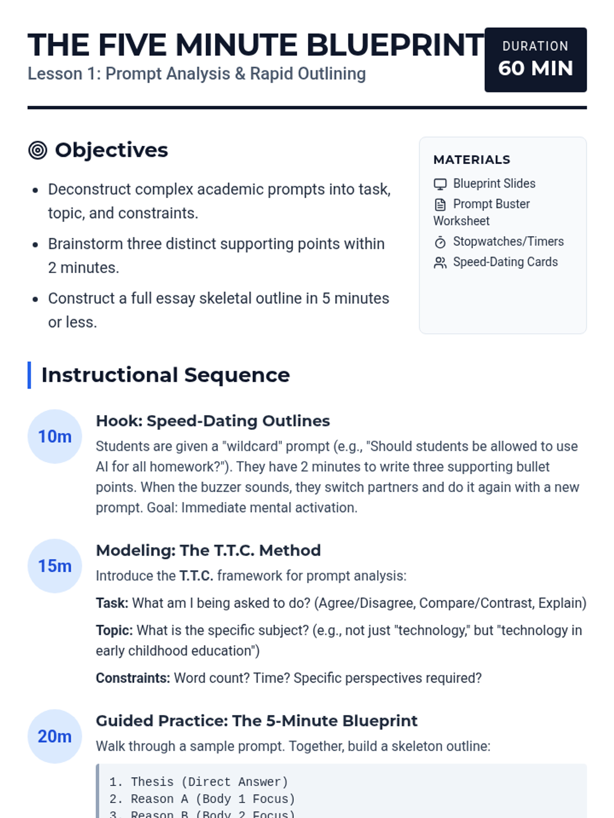 Blueprint Teacher Guide