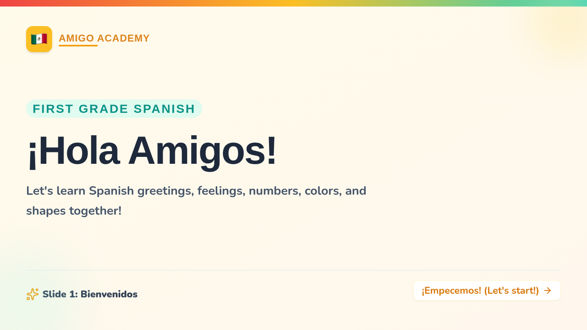 Amigo Academy Slides