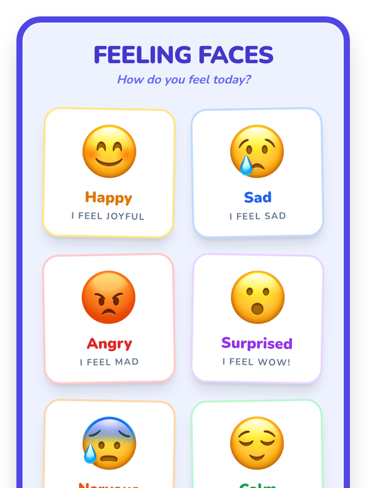 Feeling Faces Chart Poster • Material • Lenny Learning