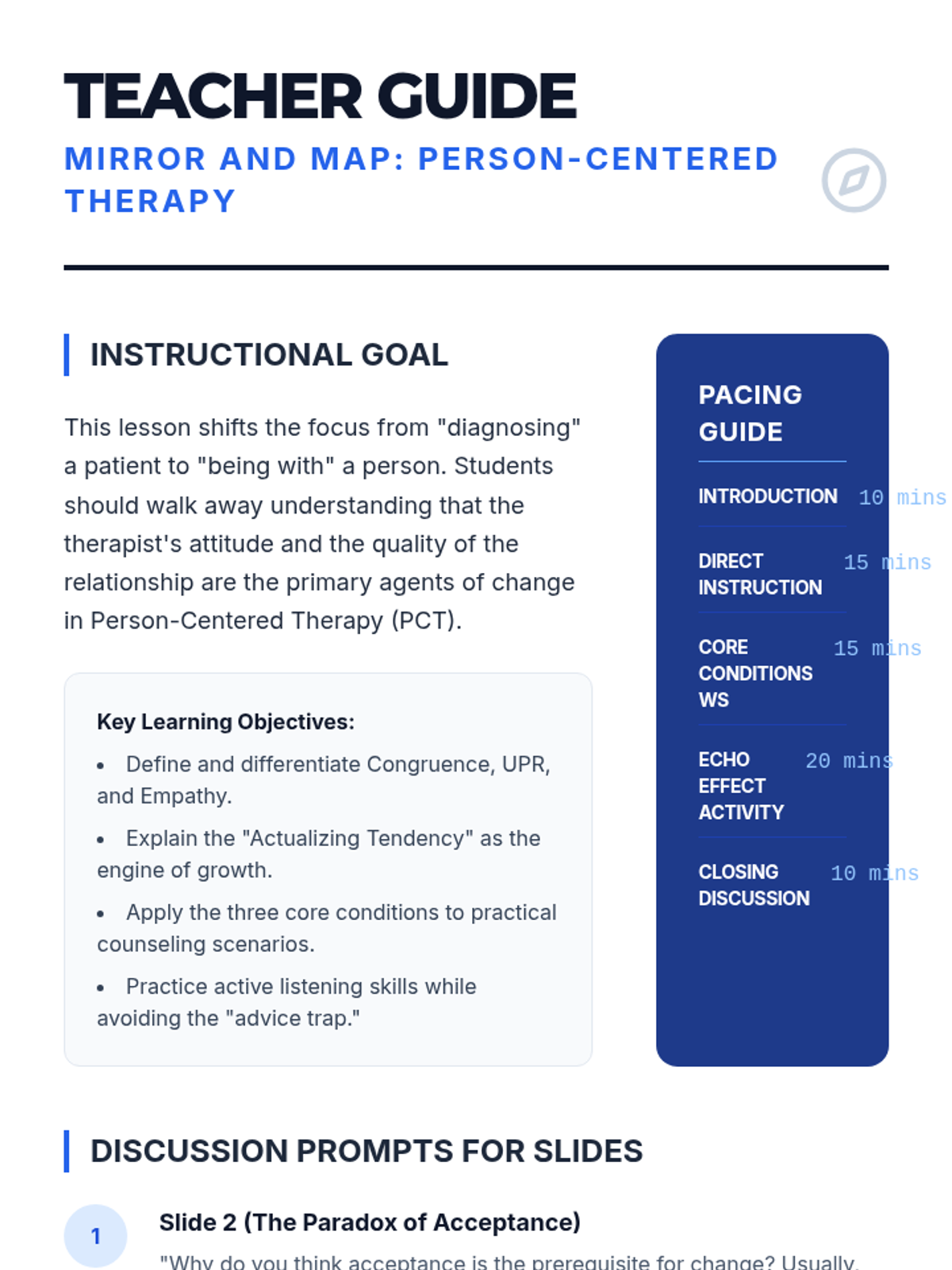 Reflective Practice Guide Teacher Guide