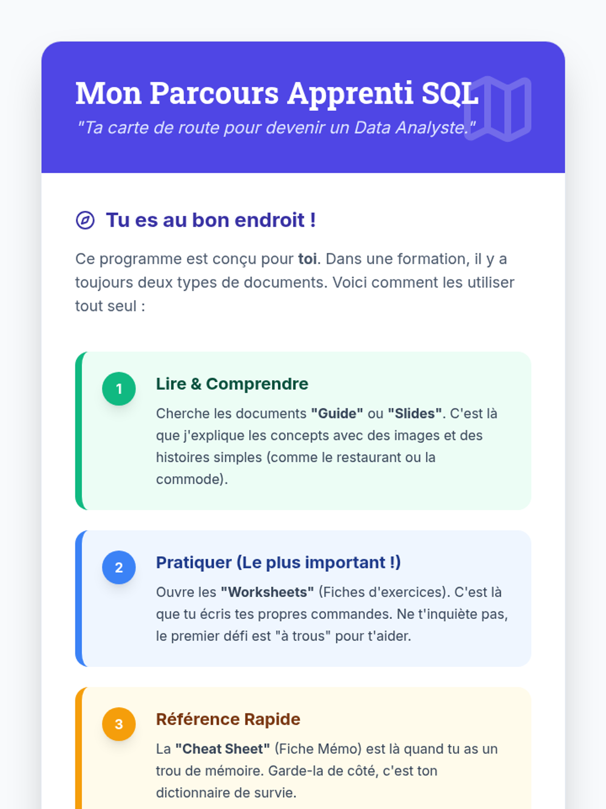 Mon Parcours Apprenti SQL Document