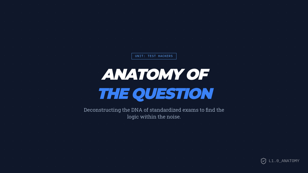 Anatomy of a Question Slides