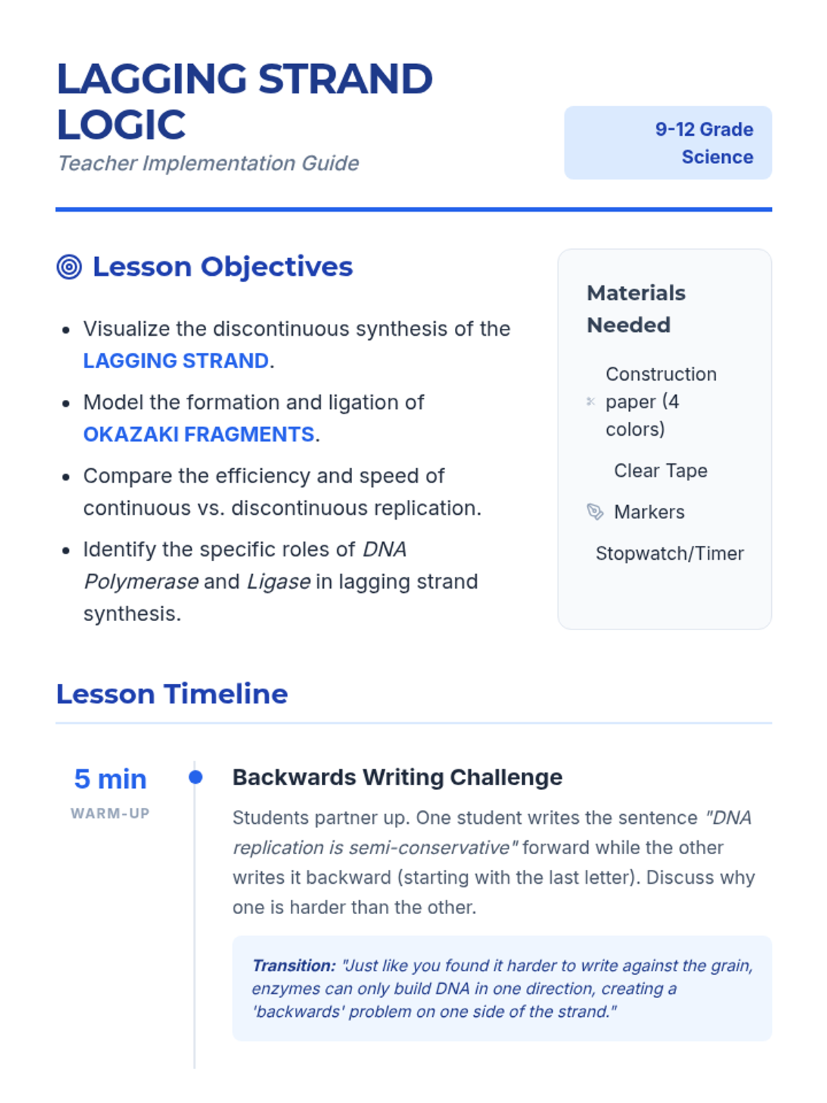 Lagging Strand Logic • Lesson • Lenny Learning