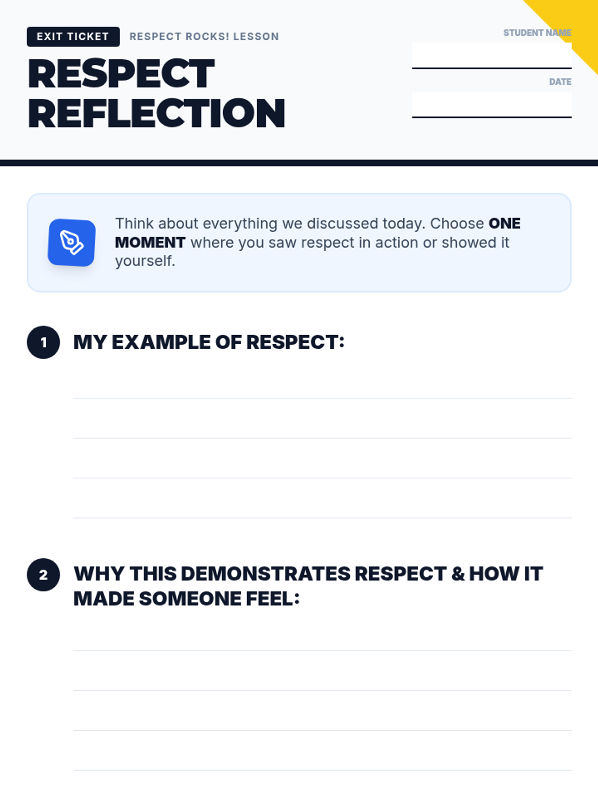 Respect Rocks Respect Rocks • Lesson • Lenny Learning
