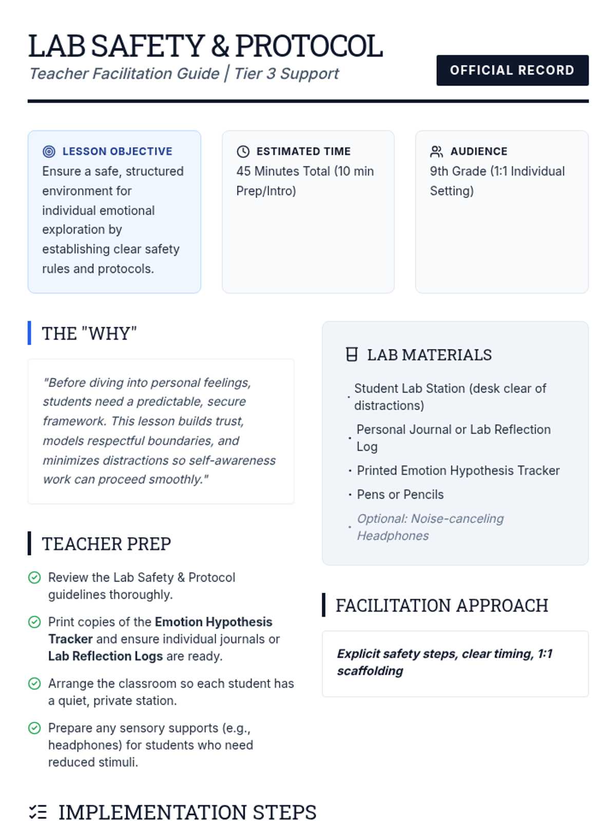 Lab Safety Guide • Material • Lenny.com