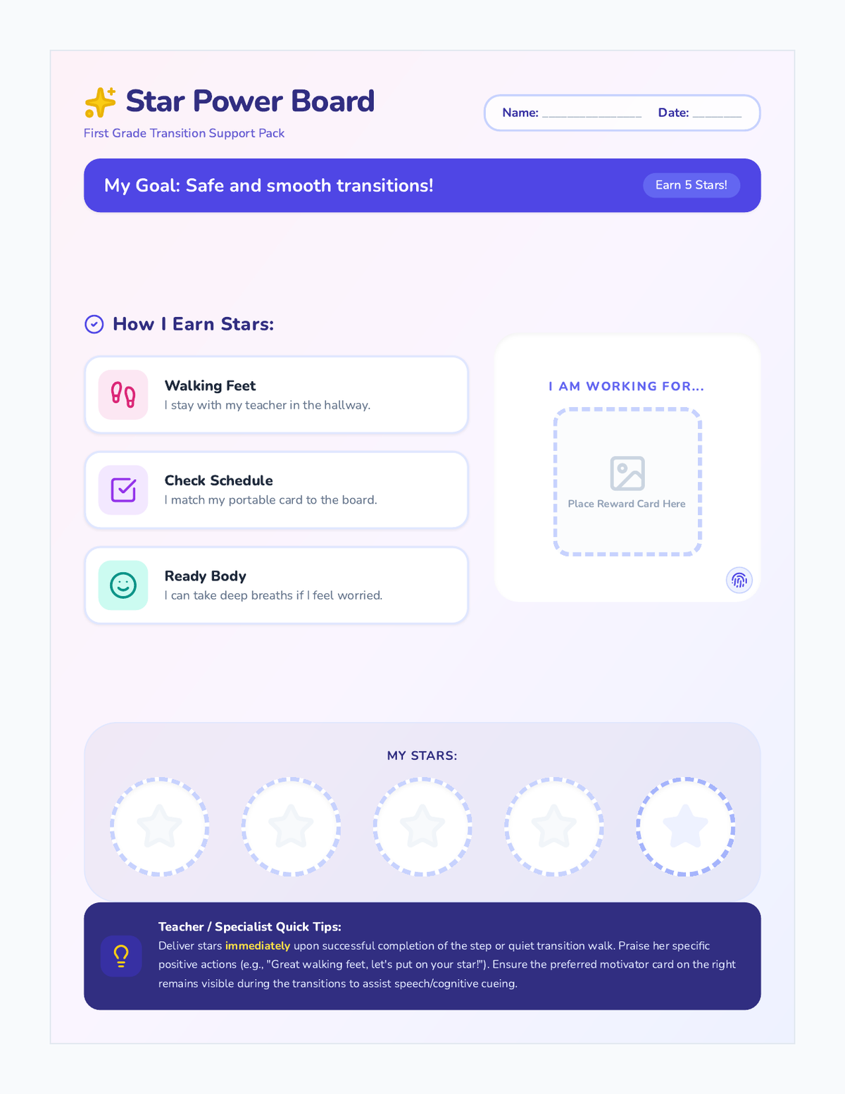 Star Power Token Board page 1