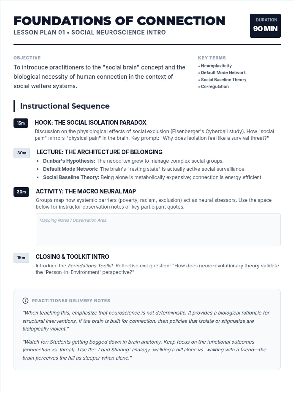 Foundations Lesson Plan 01