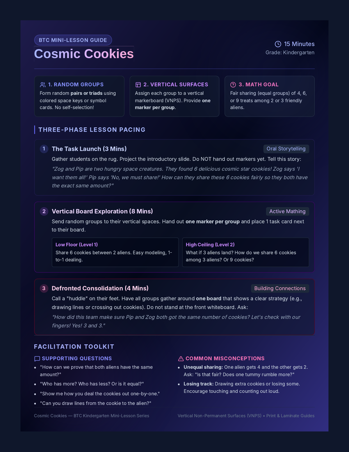 Cosmic Cookies Teacher Guide page 1