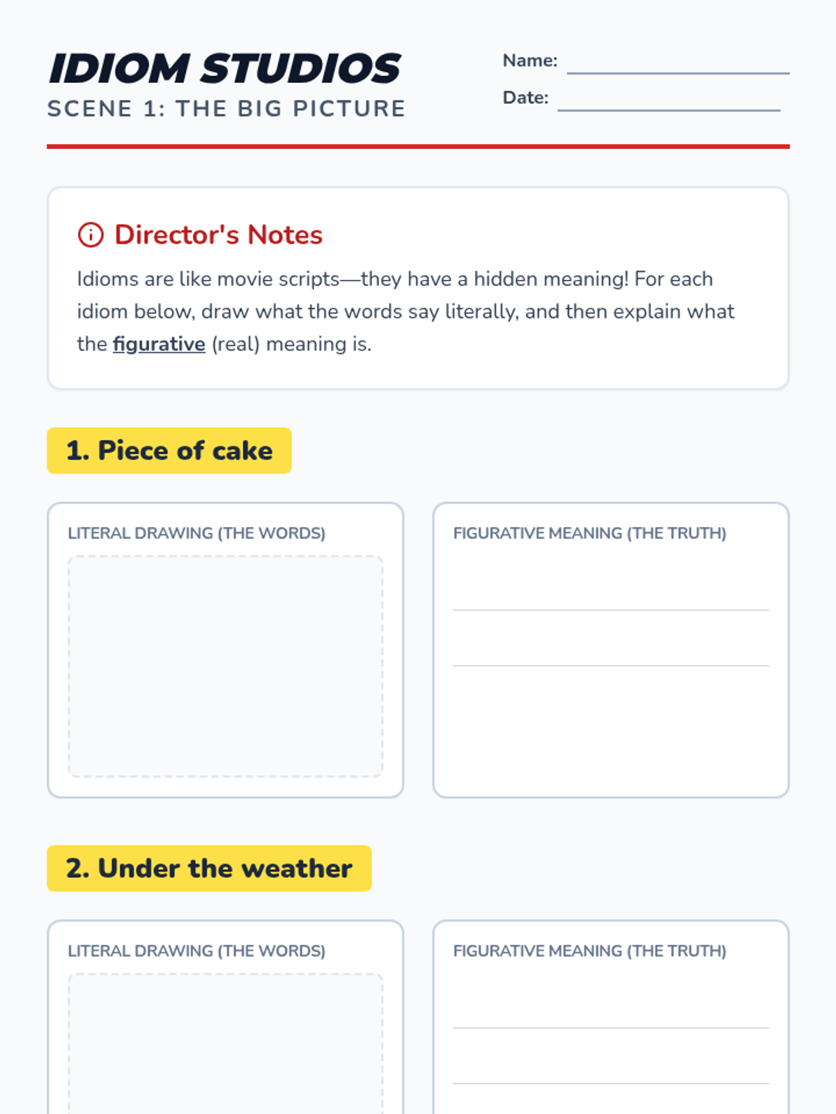 Picture This Worksheet