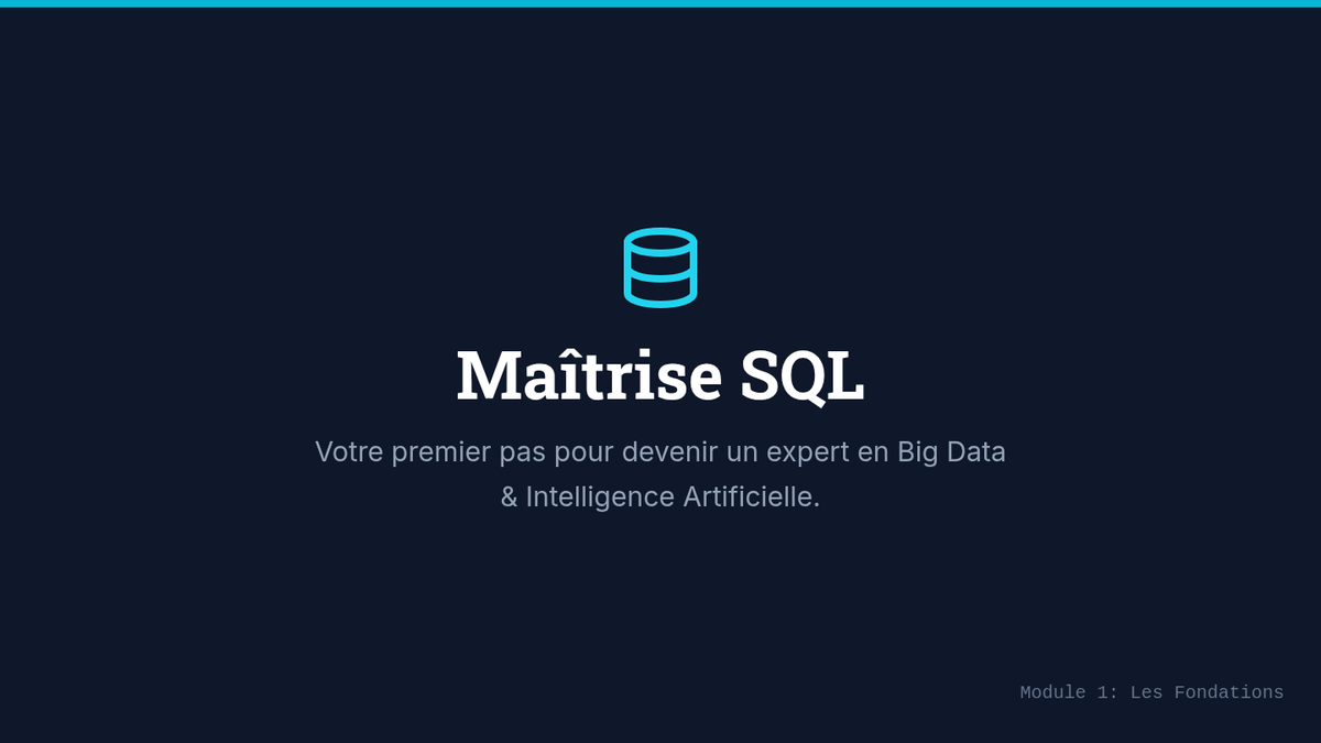 Fondations SQL Slides