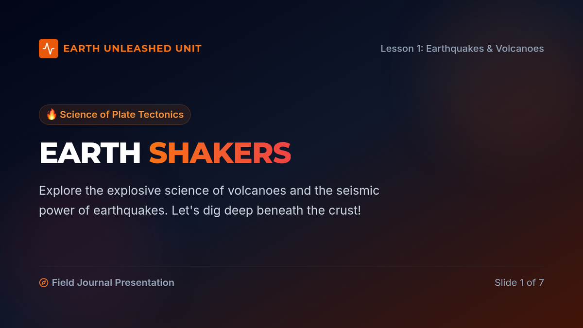 Earth Shakers Slides