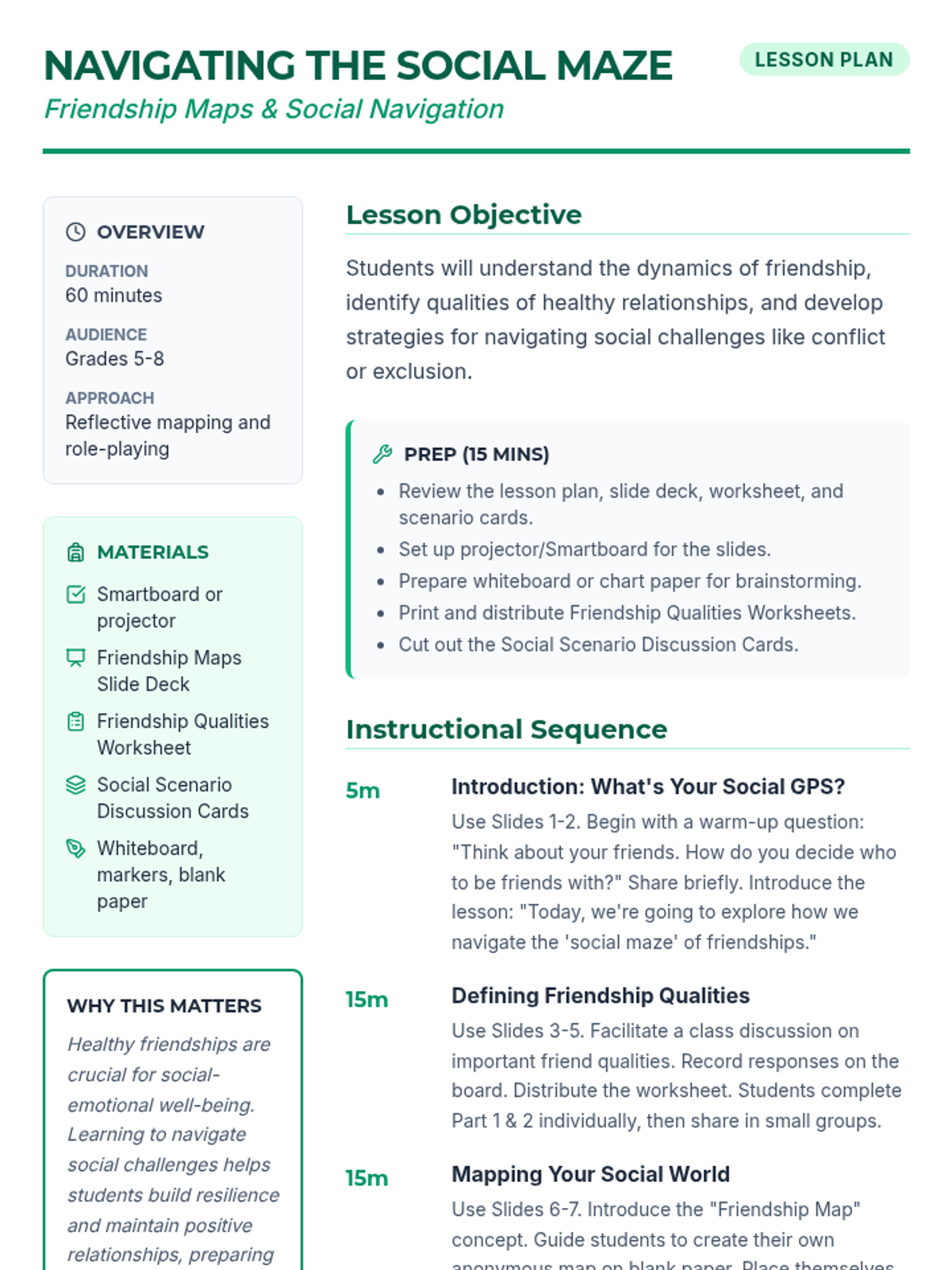 Navigating the Social Maze • Lesson • Lenny Learning