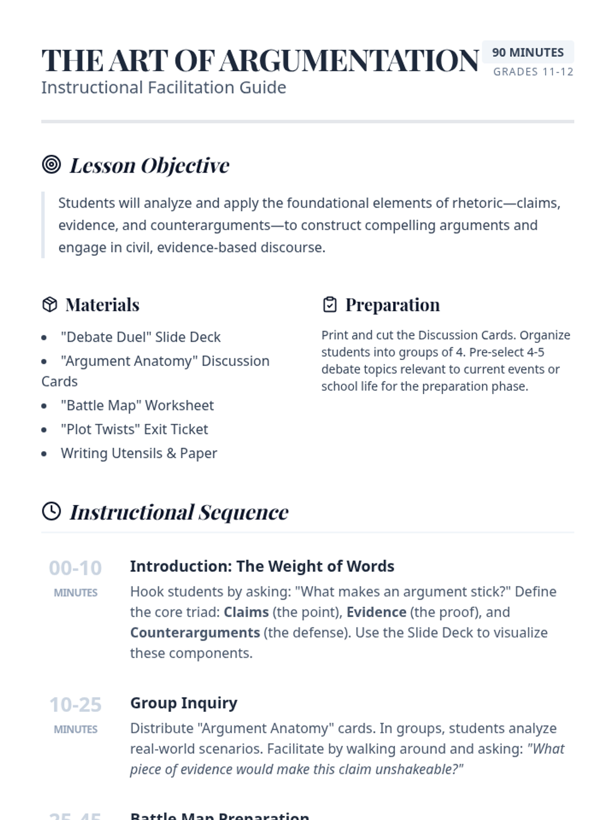 The Art of Argumentation • Lesson • Lenny Learning