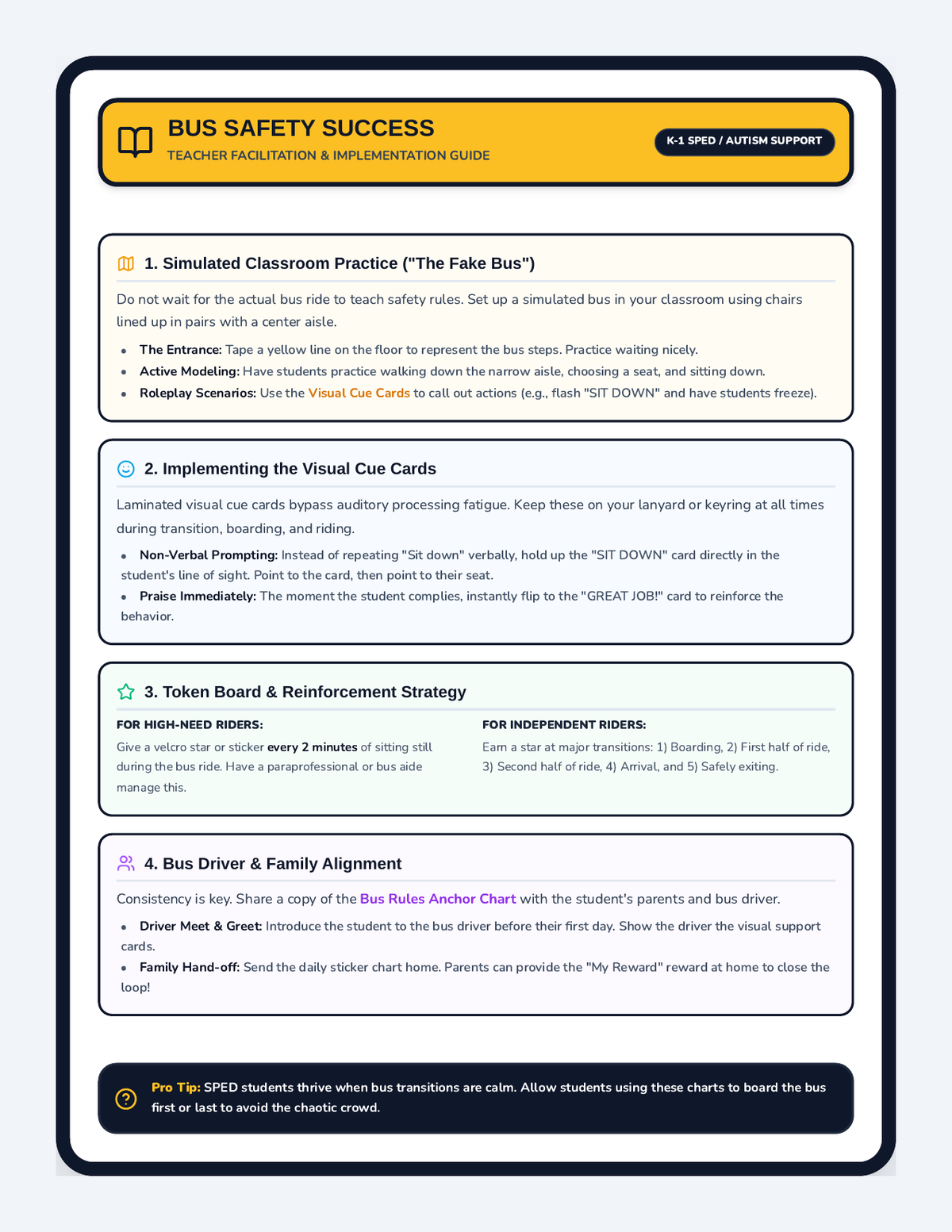 Bus Rules Teacher Guide page 1