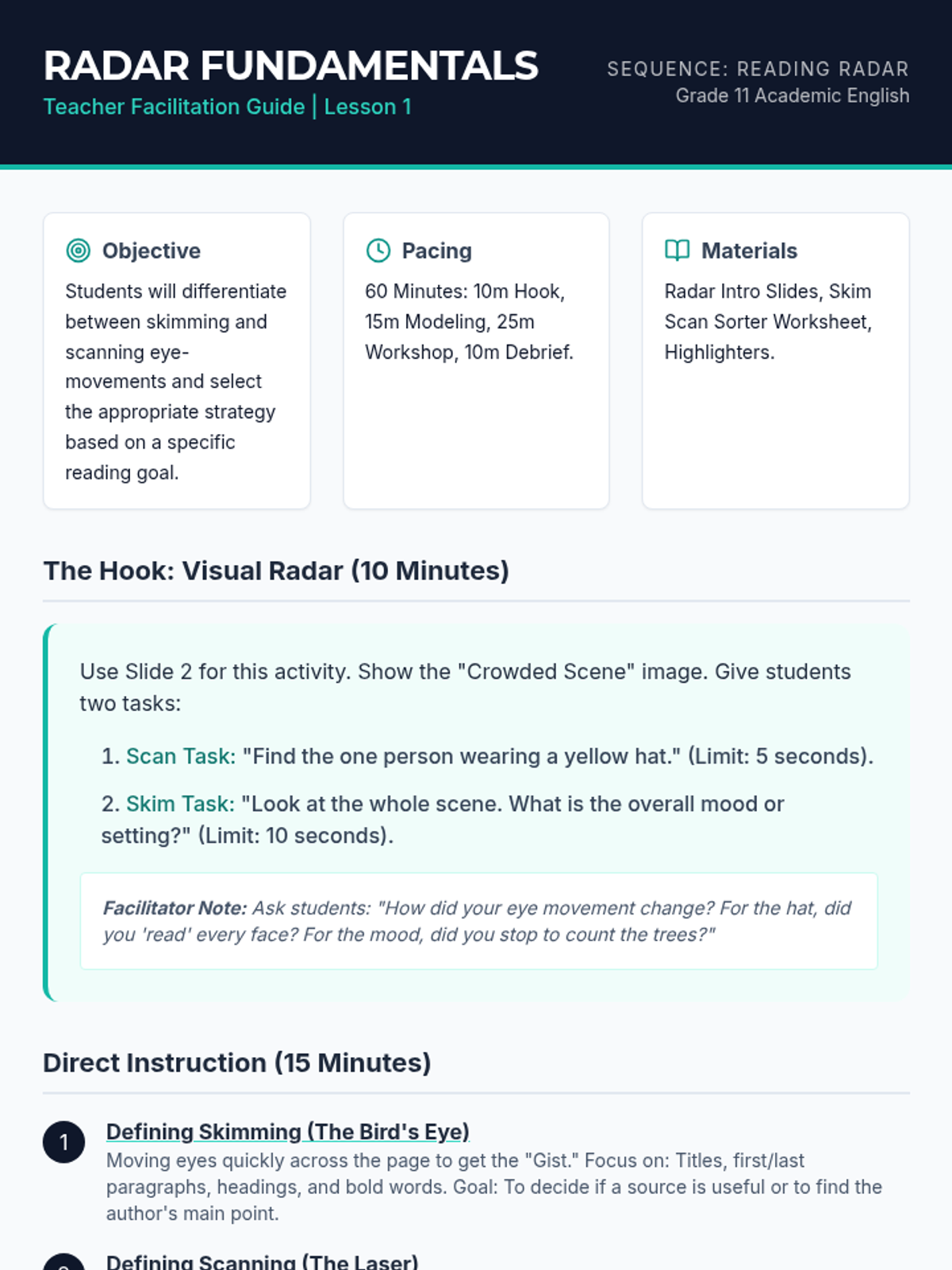 Radar Fundamentals Teacher Guide