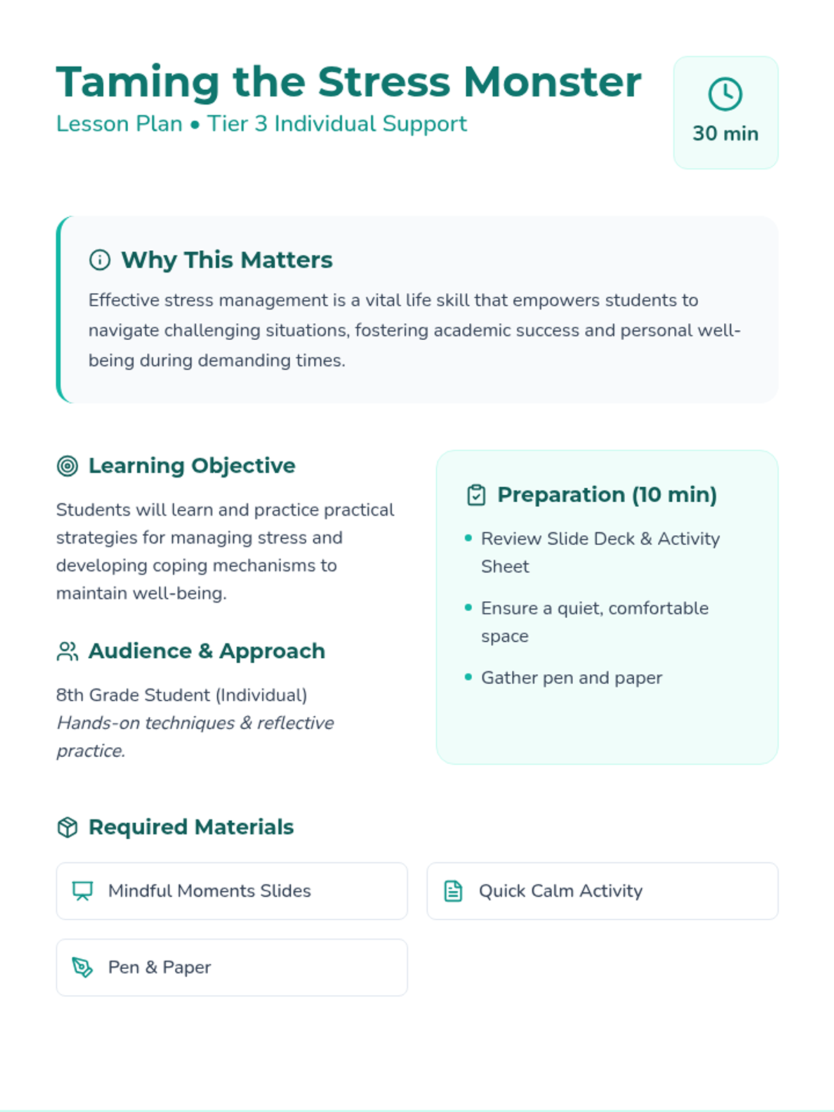 Stress Busting • Lesson • Lenny Learning