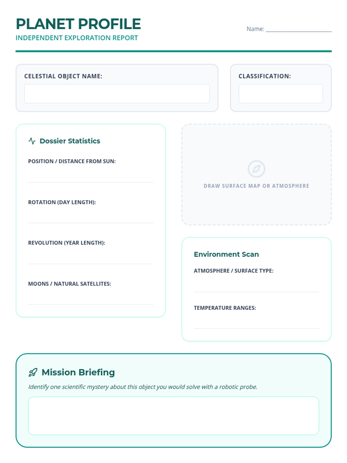 Planet Profile Organizer