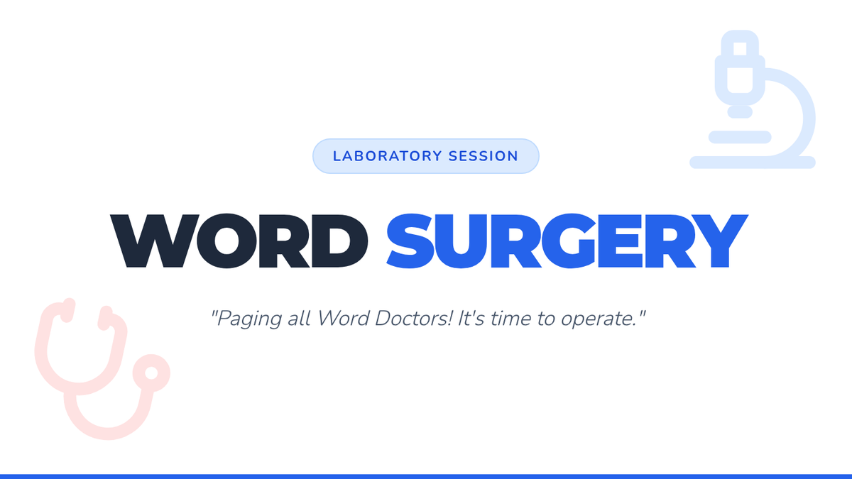 Word Surgery Lab • Lesson • Lenny Learning