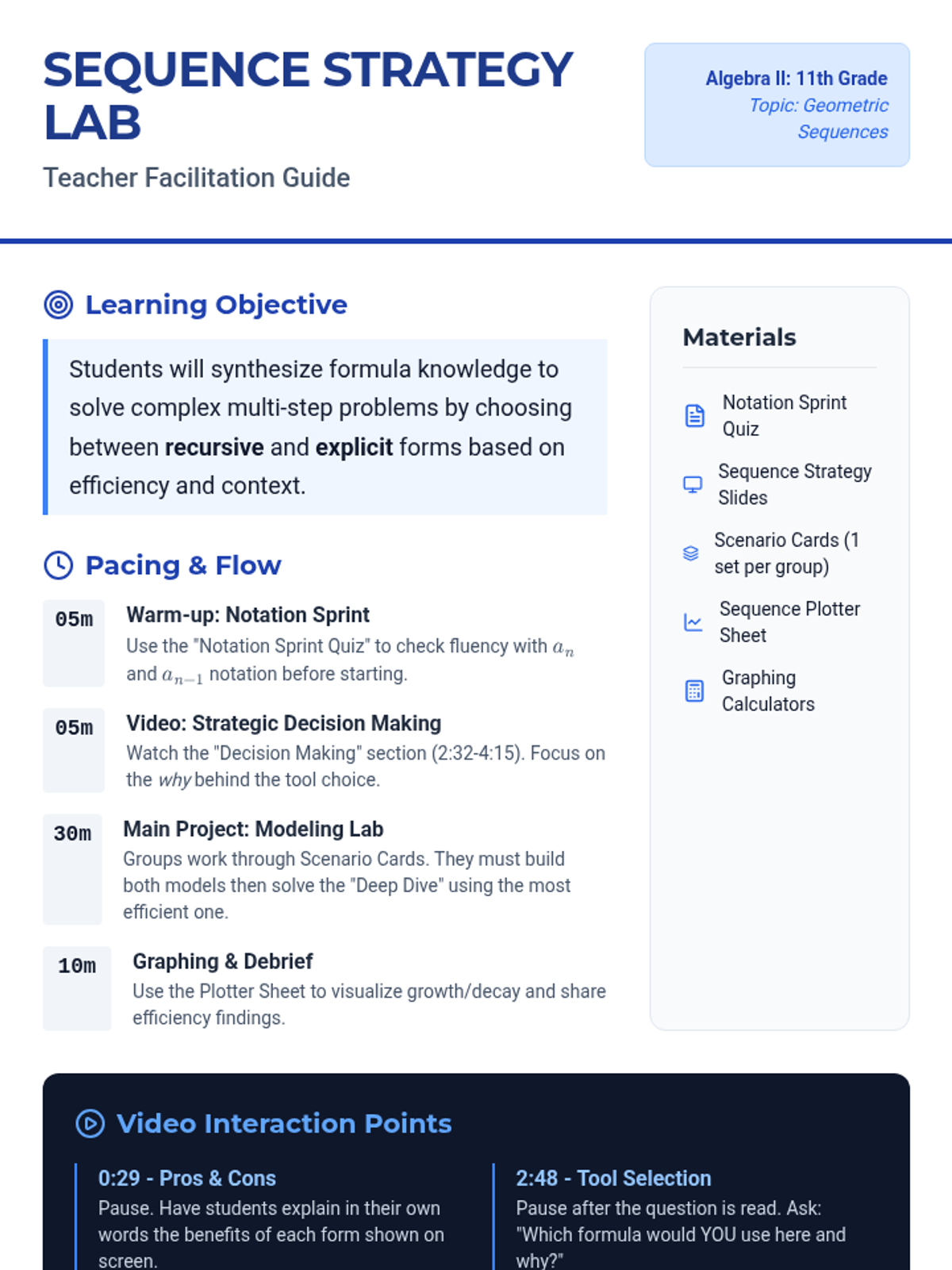 Sequence Strategy Lab • Lesson • Lenny Learning