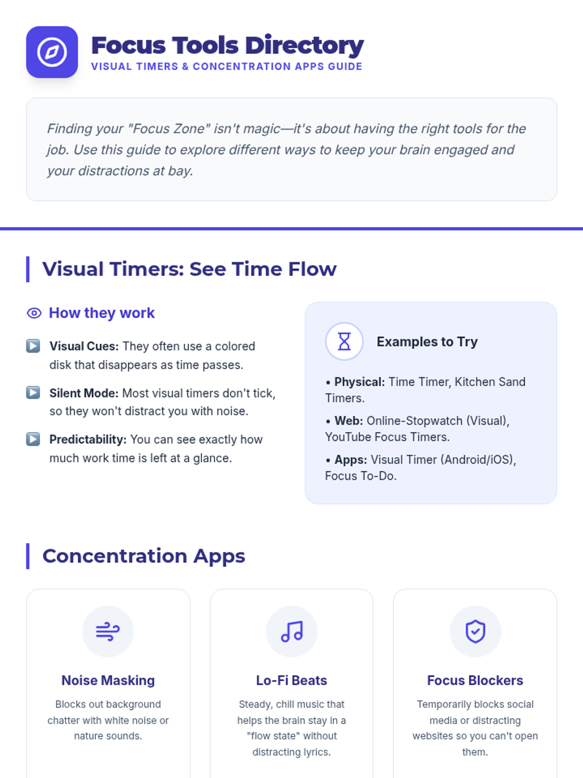 Focus Time Visual Visual Timer and Focus App Guide • Material • Lenny Learning