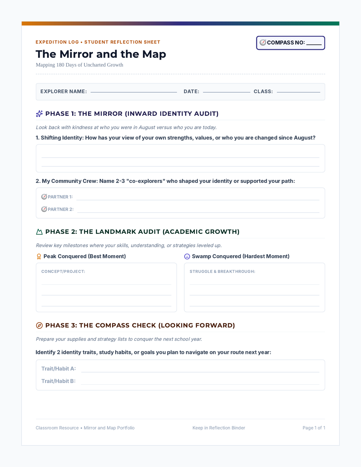 Mirror and Map Worksheet page 1