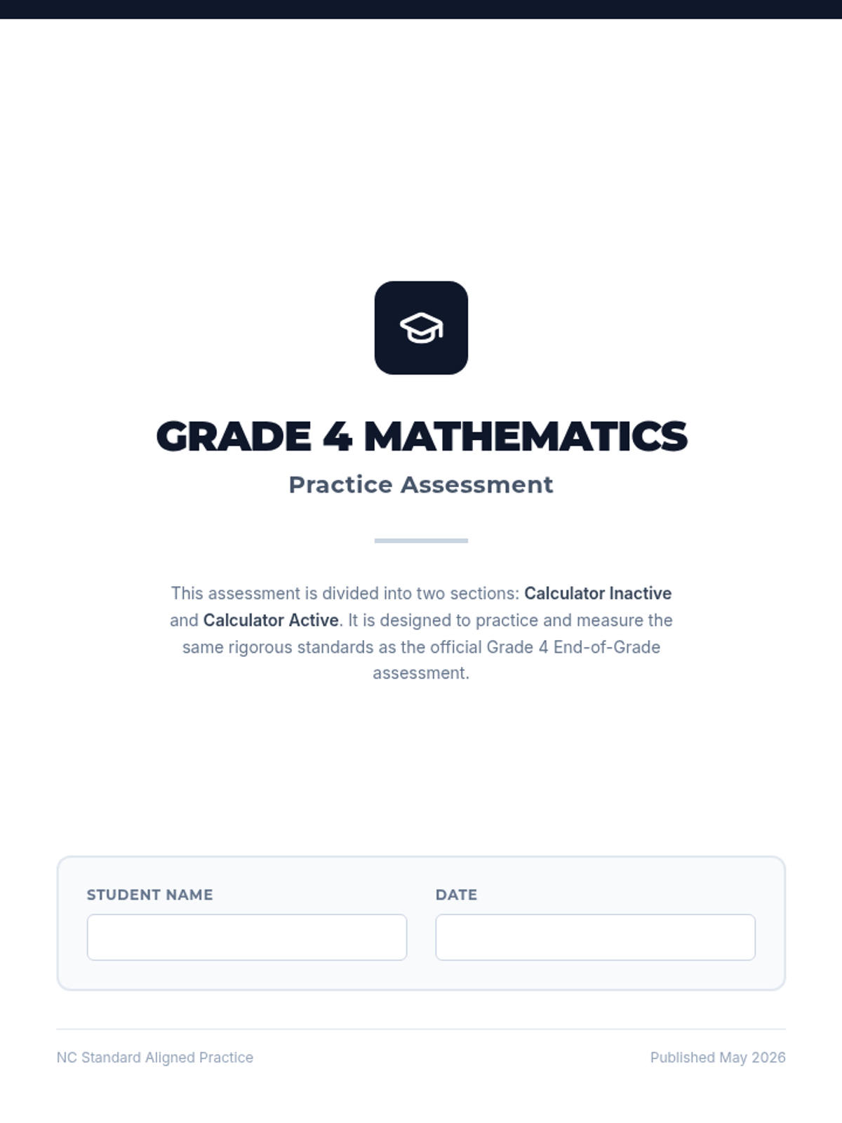 Practice Test Booklet