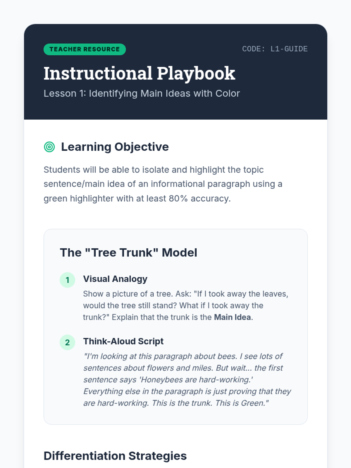 Green Light Teacher Guide