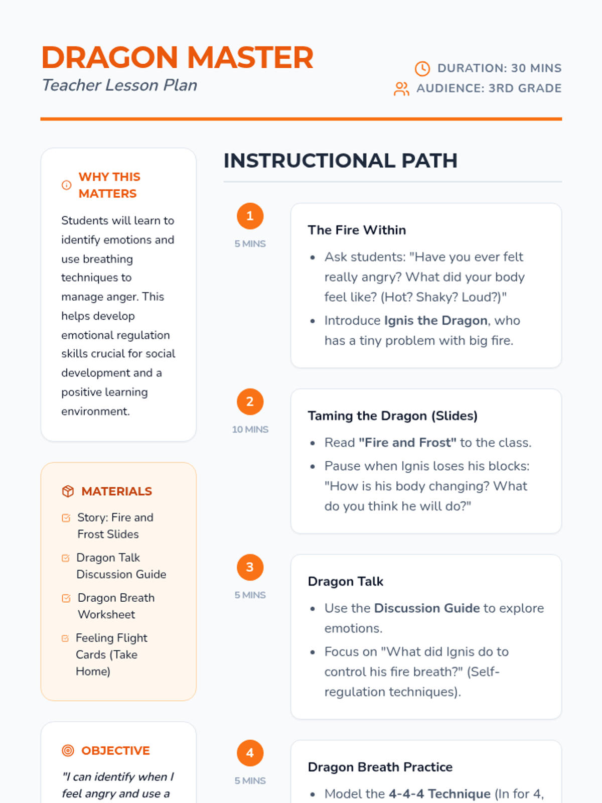 Dragon Master Teacher Guide • Material • Lenny Learning