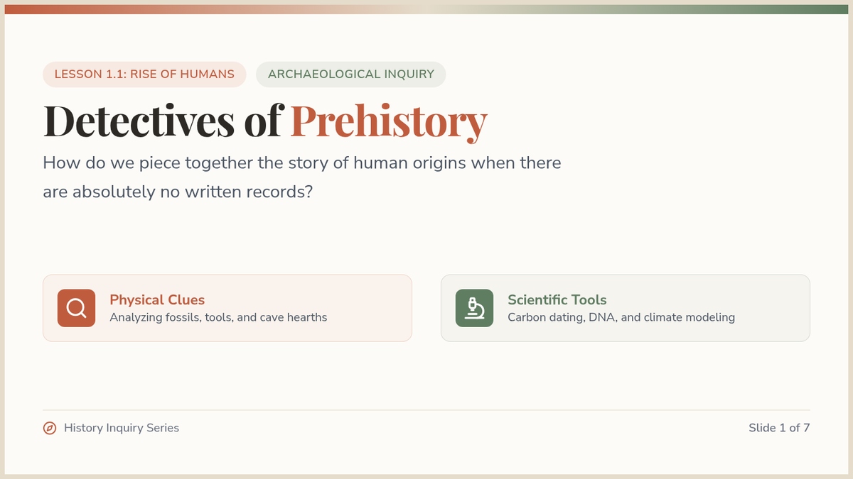 Archaeology Detective Slides