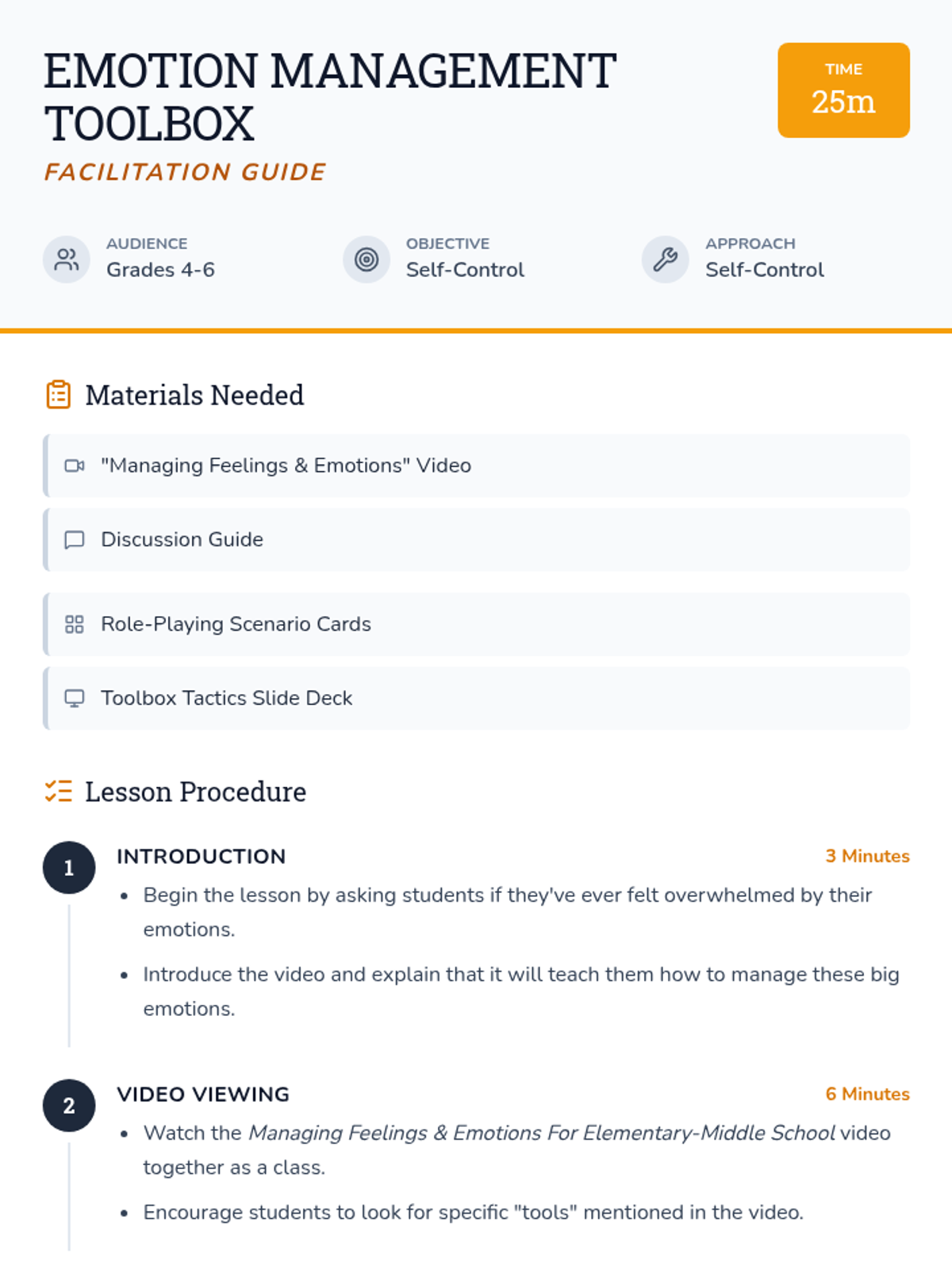 Emotion Management Toolbox • Lesson • Lenny Learning