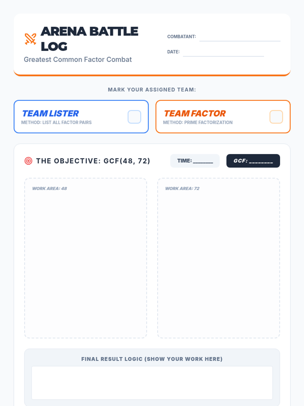 Method Battle Activity Sheet • Material • Lenny.com