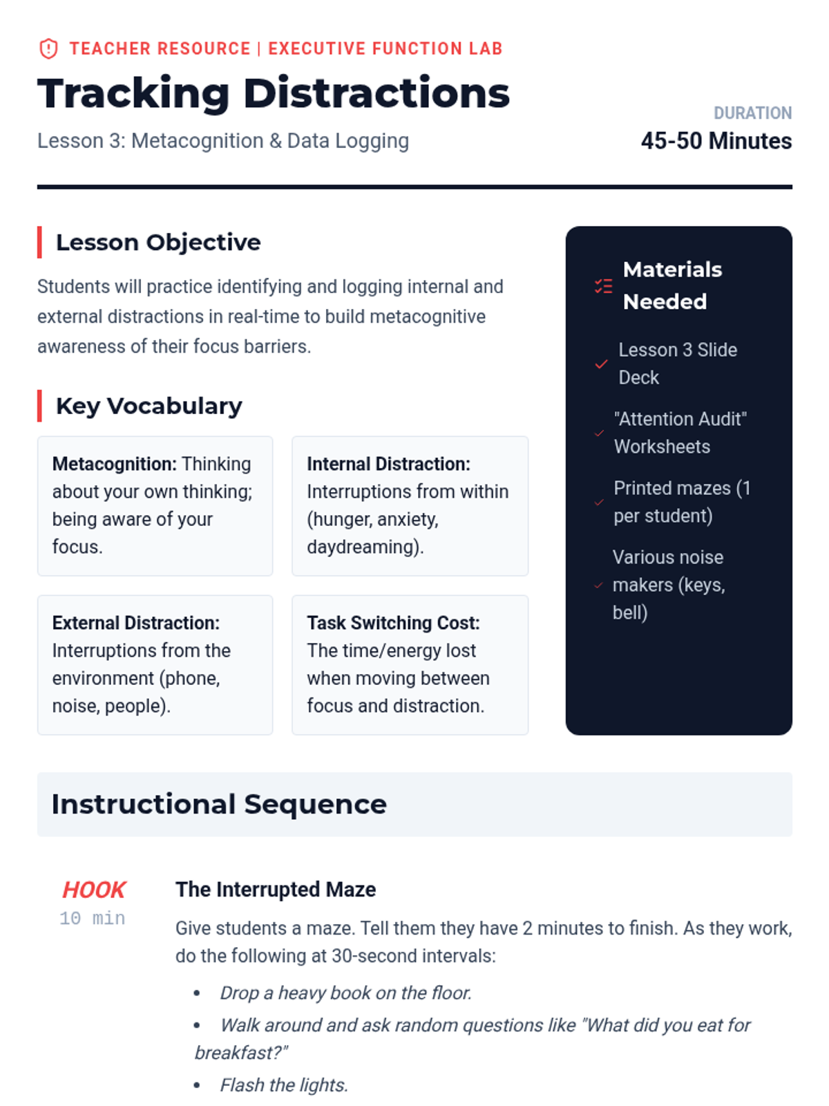 Tracking Distractions and Focus • Lesson • Lenny.com