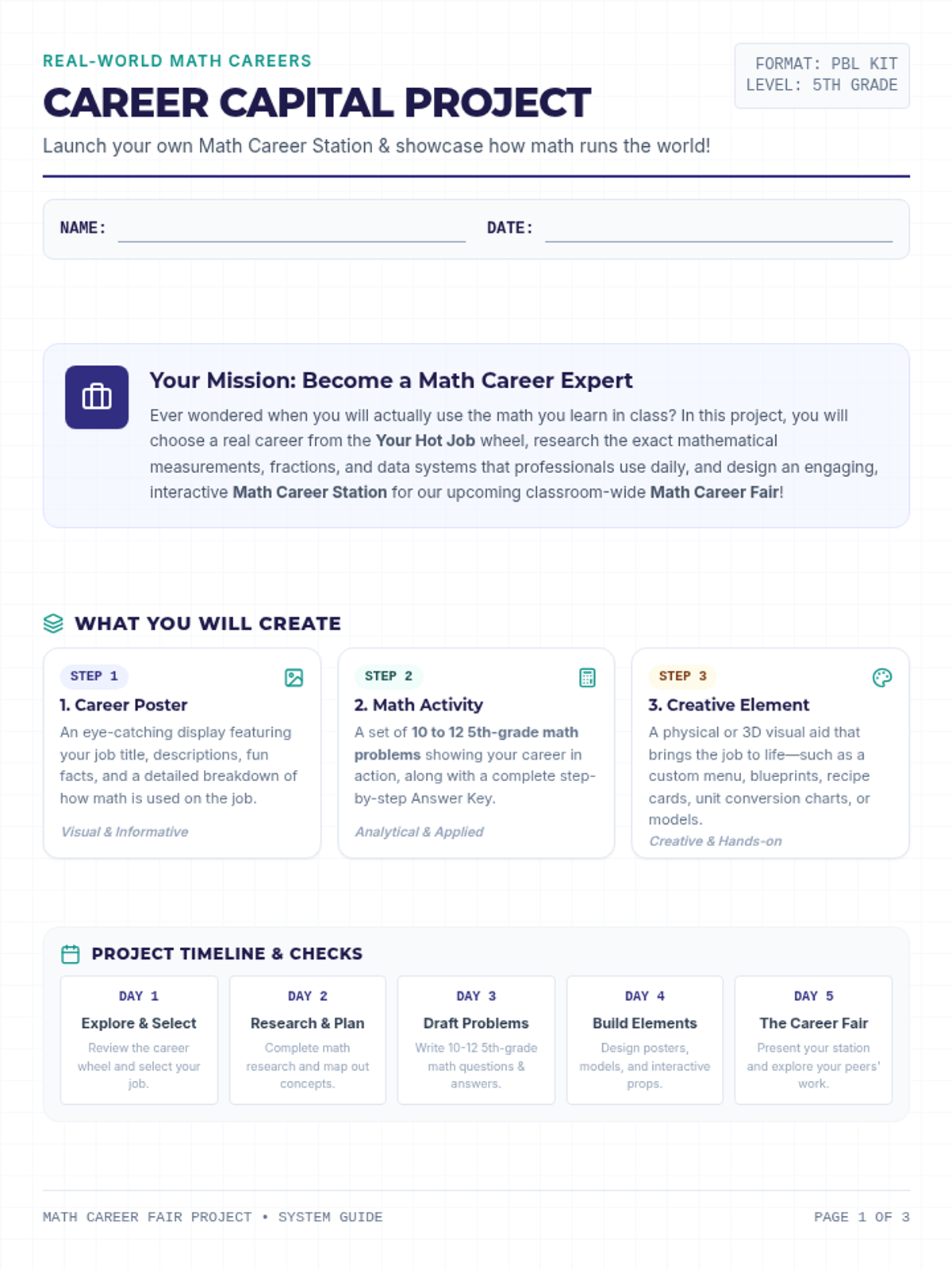 Career Capital Project Guide