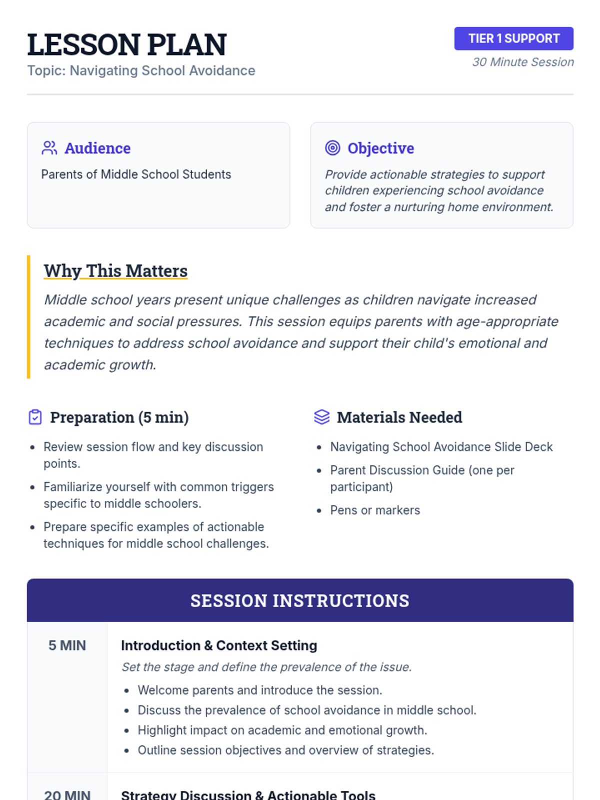 School Avoidance Plan • Material • Lenny.com