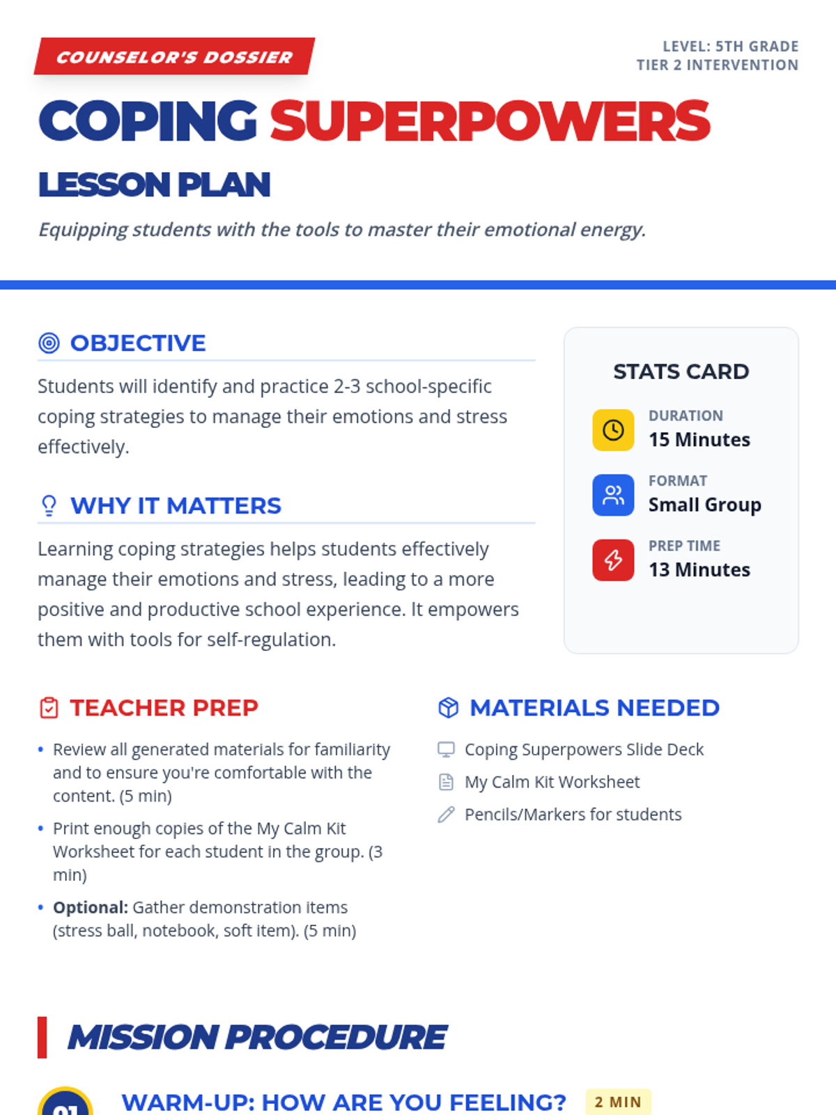 Coping Superpowers Calm Kit • Lesson • Lenny Learning