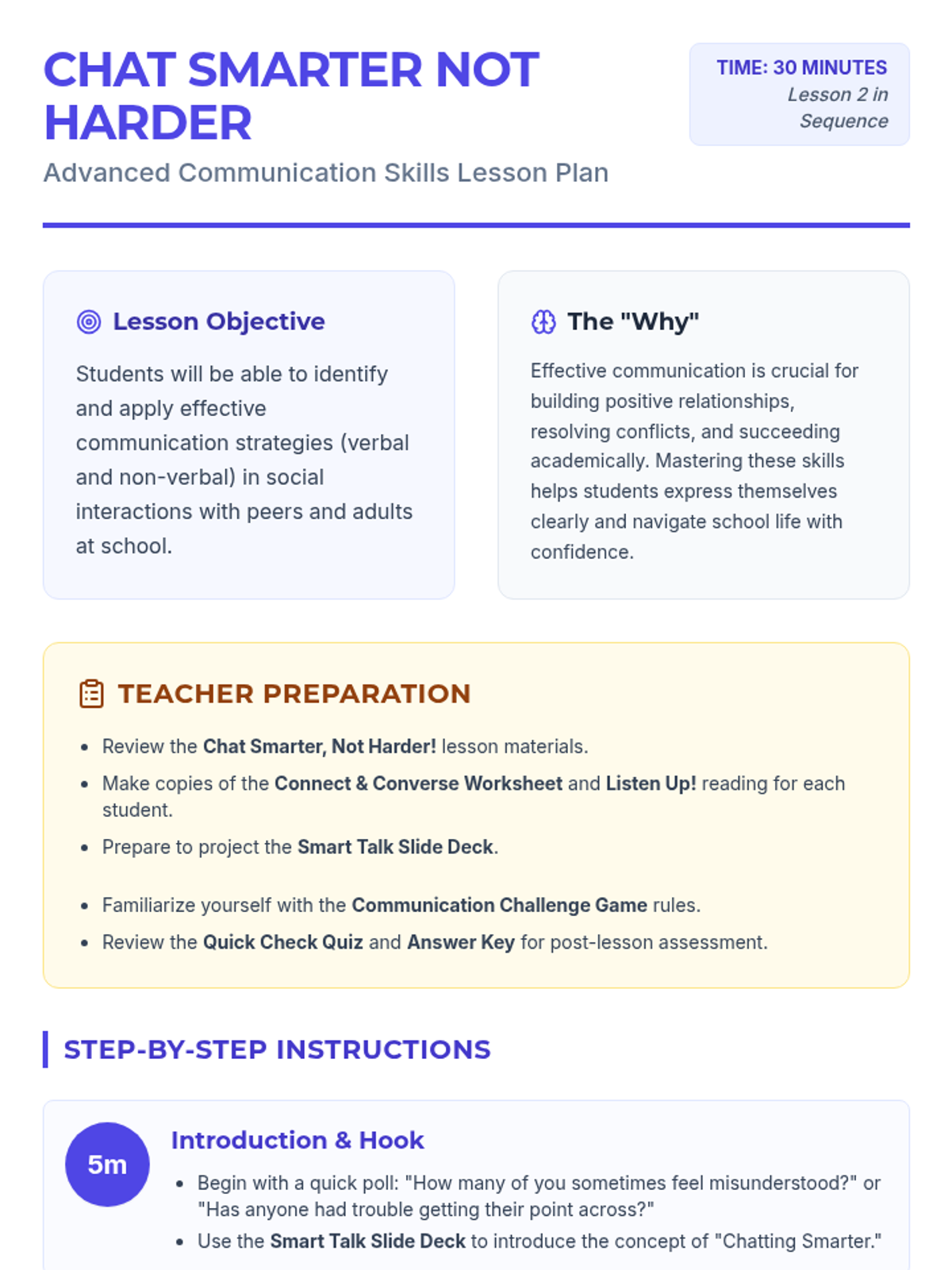 Chat Smarter Lesson Plan • Material • Lenny Learning