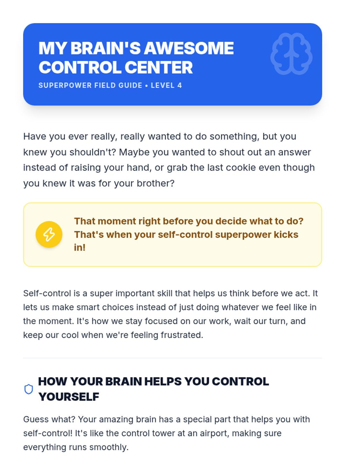 Self Control Superpowers • Lesson • Lenny Learning