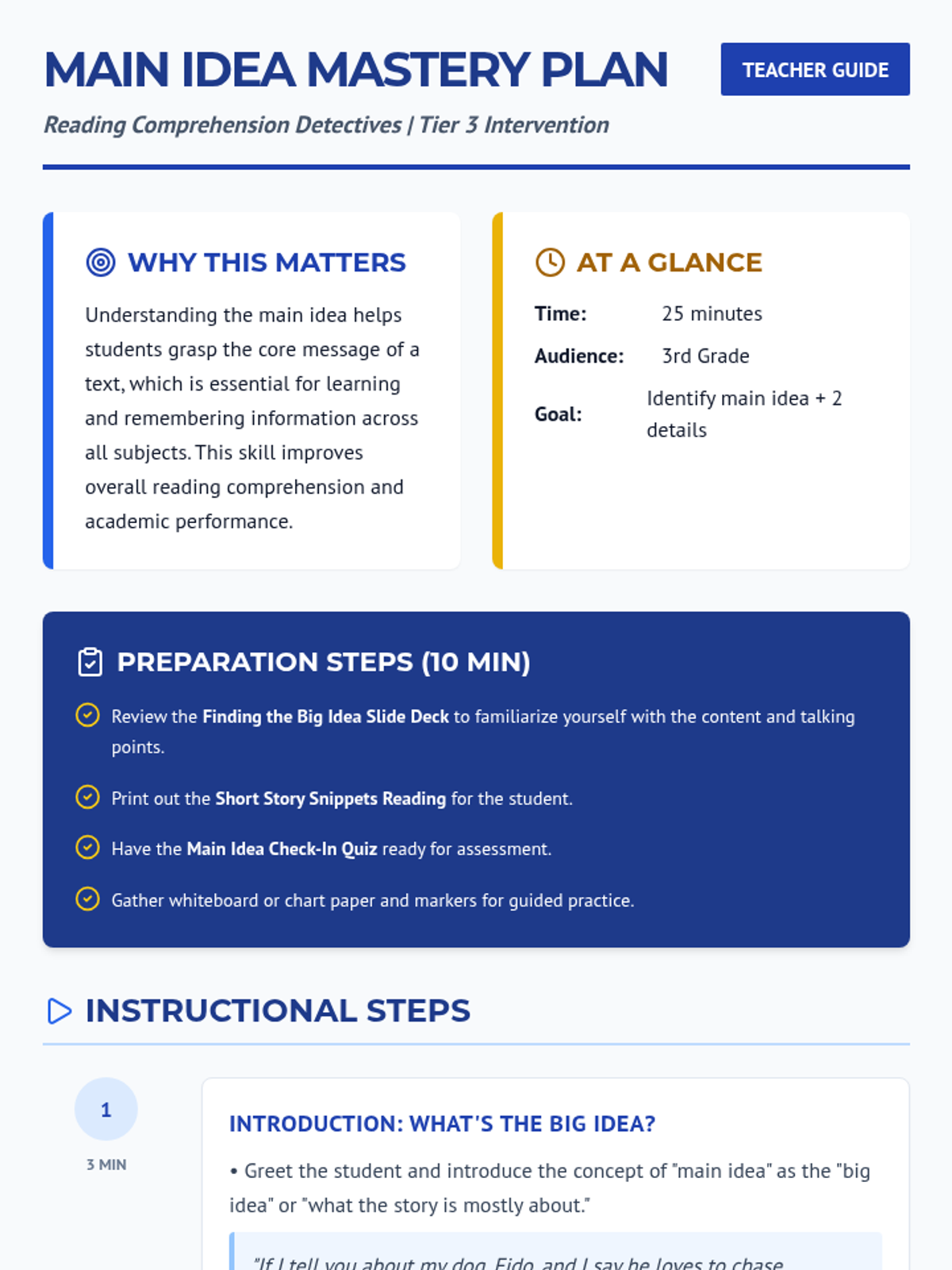 Reading Comprehension Detectives • Lesson • Lenny Learning