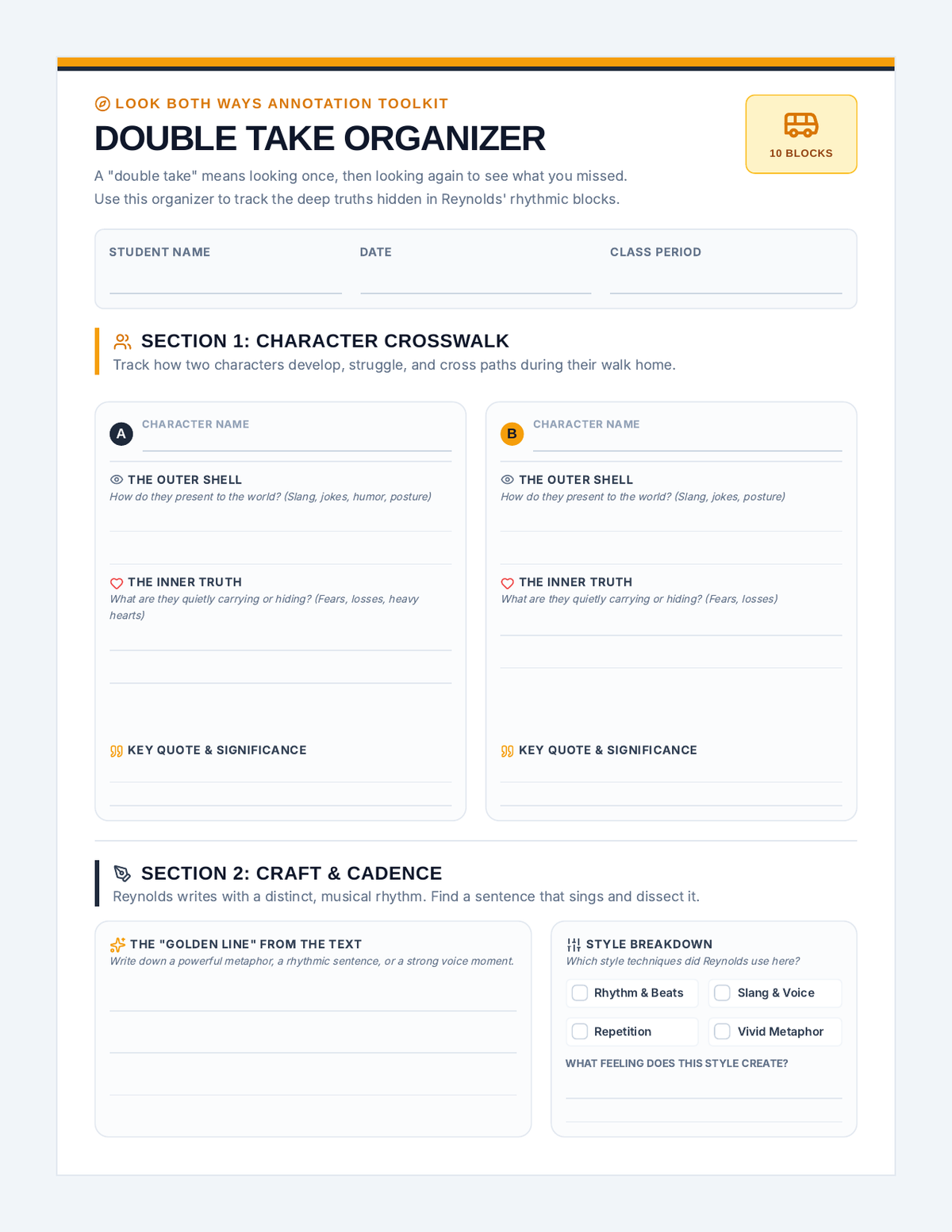 Double Take Organizer page 1